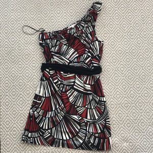 Trina Turk one shoulder ruffle dress size 4